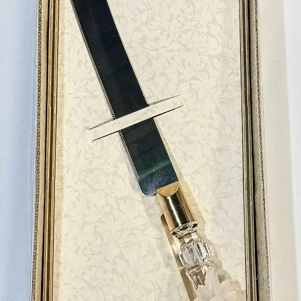 Lillian Rose Crystal Handle Wedding Cake Knife 12 " Server Set K200 New in Box